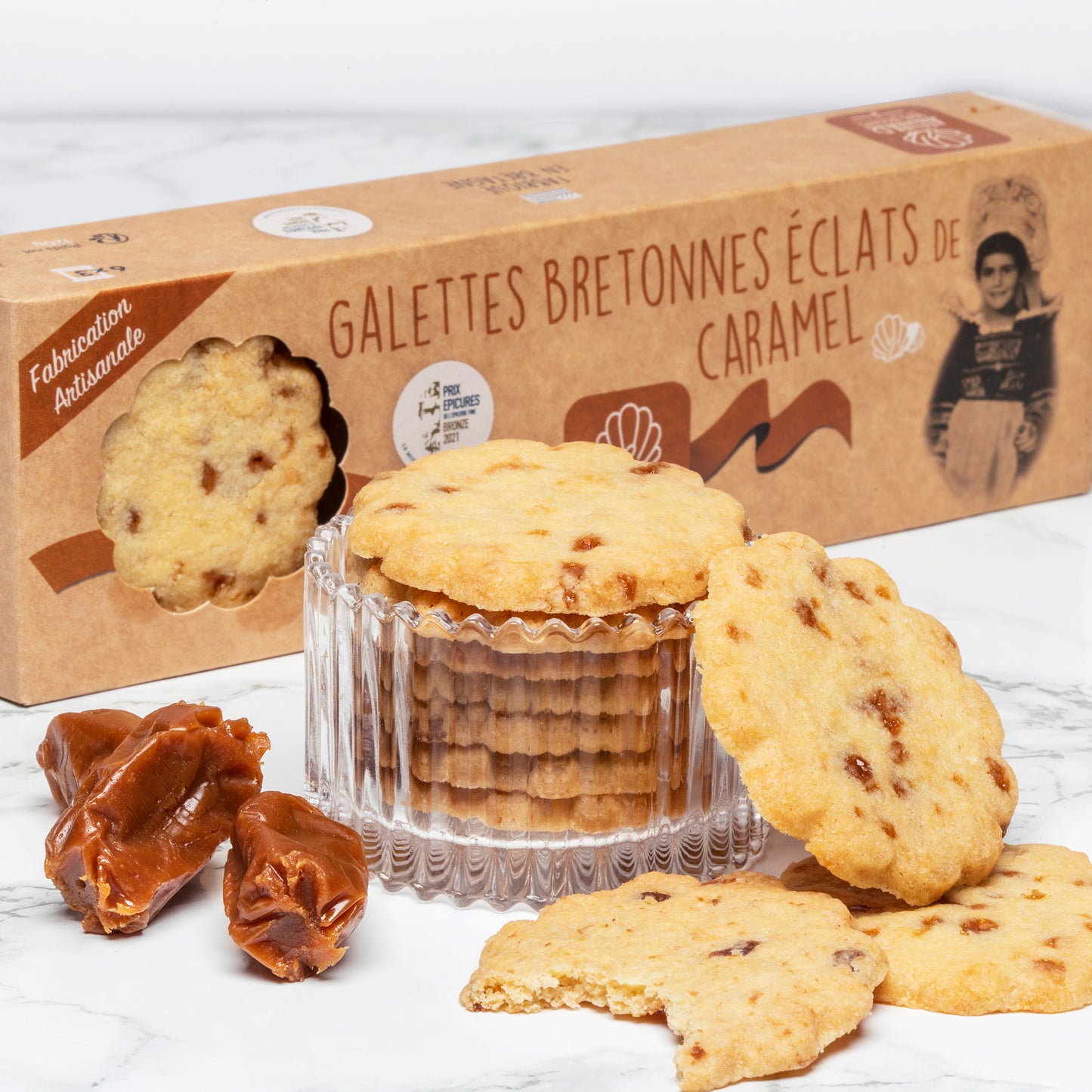 Galettes éclats de caramels - 120g