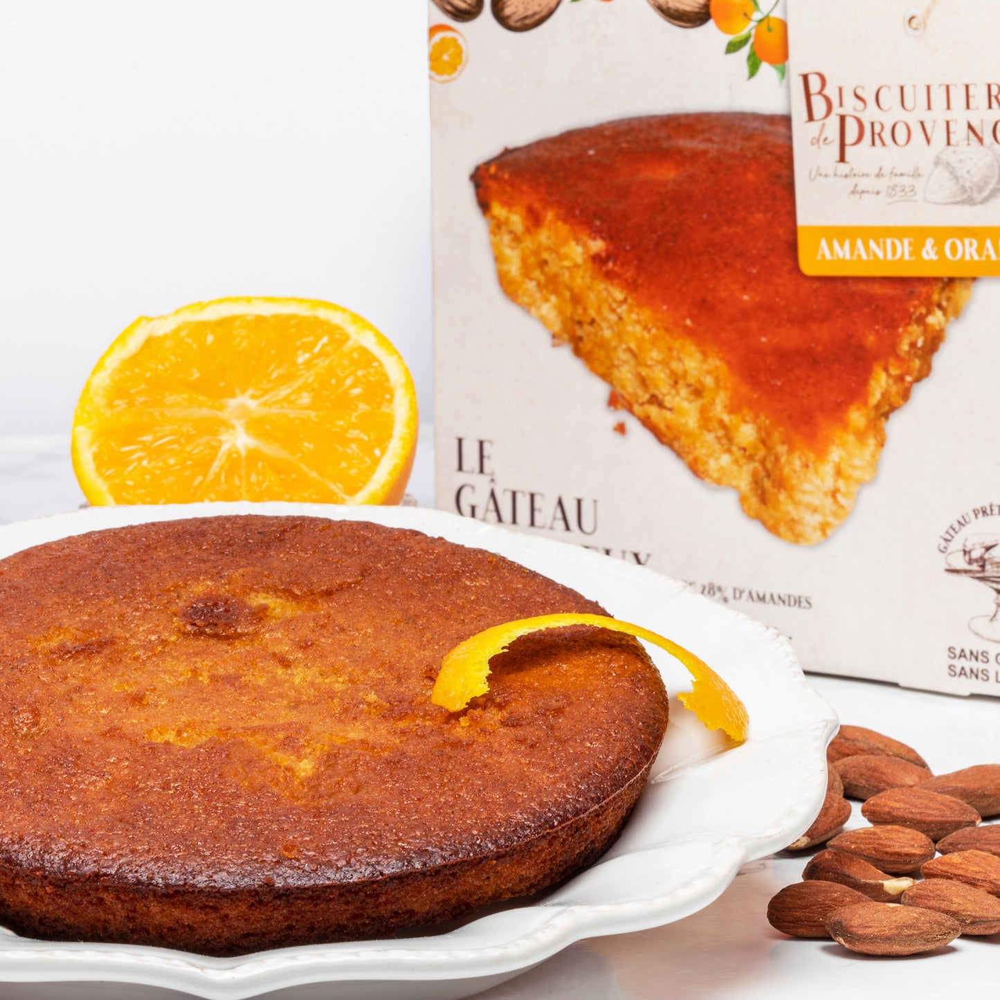 Gâteau moelleux amande, orange BIO - 240g
