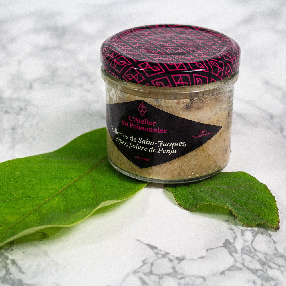 Rillettes de st-jacques cèpes poivre de penja 90g