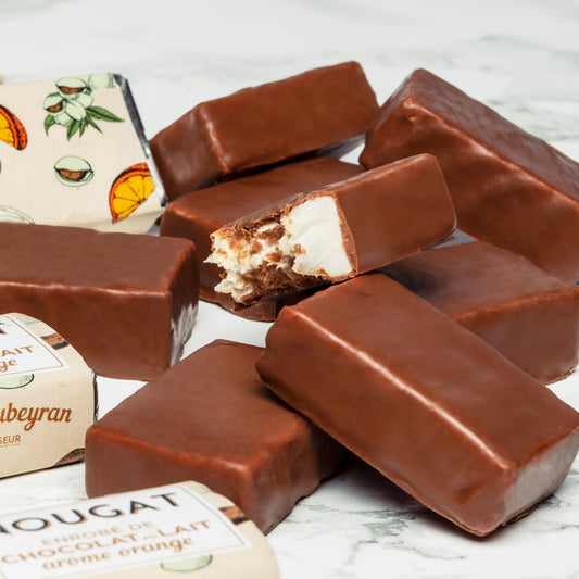 Nougats écorces d'orange, enrobés de chocolat - 180g