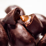 Bonbon au chocolat noir coeur caramel - 80g